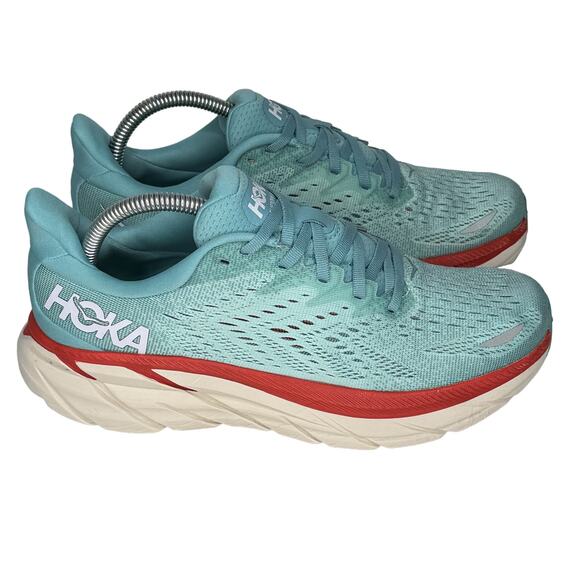 Hoka One One Shoes - Hoka One One Clifton 8 Running Shoes Sneakers Womens Size 8B Blue NO inserts
